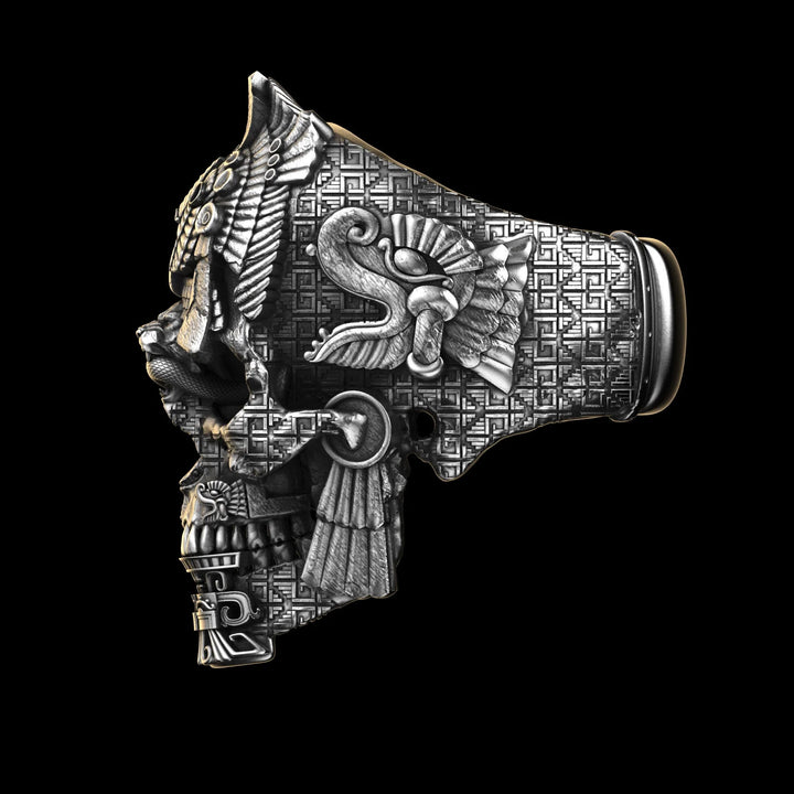 WorldNorse Dark Black Skull Ring