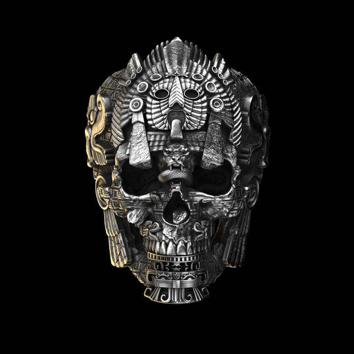 WorldNorse Dark Black Skull Ring