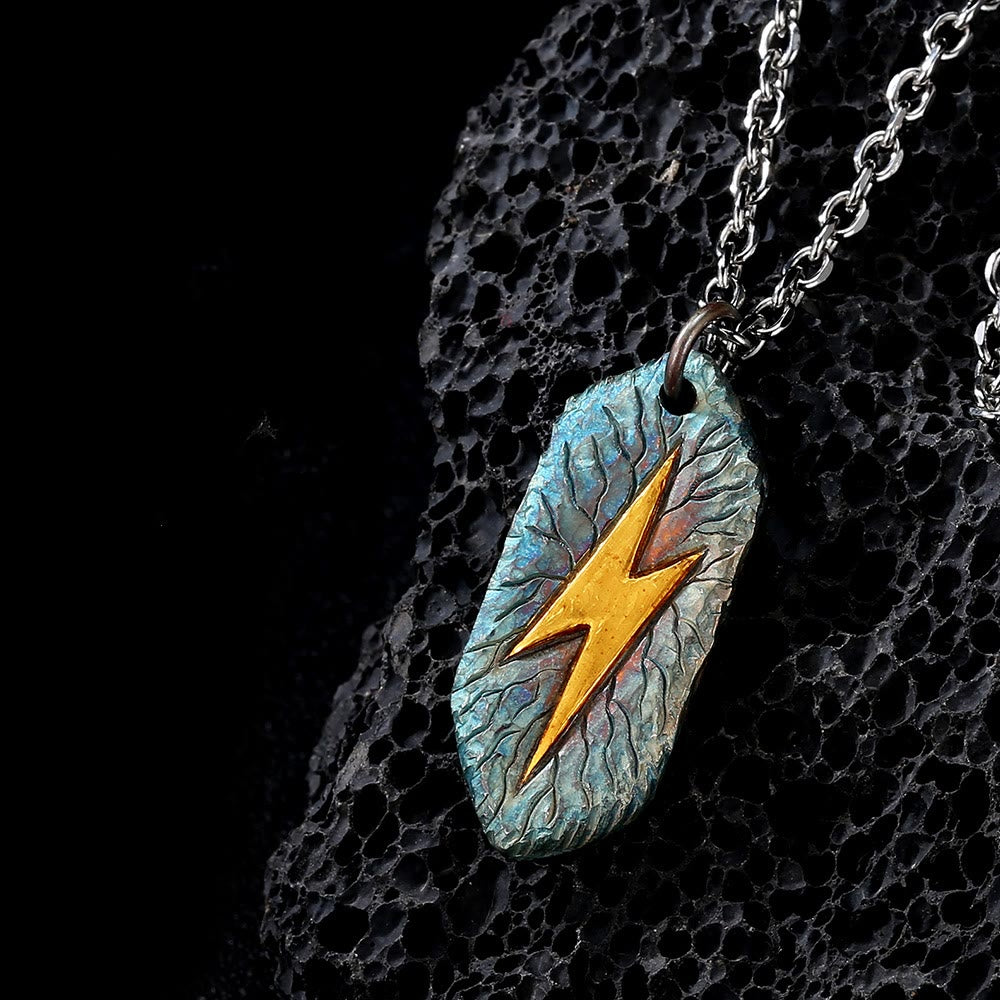 WorldNorse Lightning Rays of Lightning Emblem Necklace