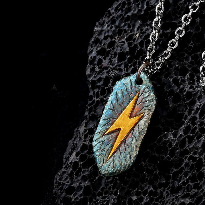 WorldNorse Lightning Rays of Lightning Emblem Necklace