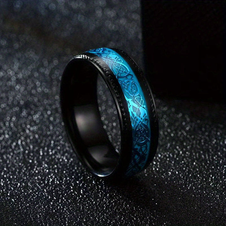 FREE Today: Light Dragon Scale Blue Ring - Black - US 13 - image 1