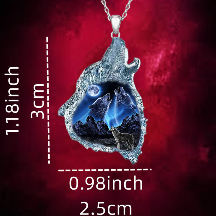 FREE Today: Profile Spirit Wolf Howling Necklace