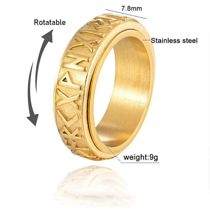 FREE Today: Anti Stress Viking Runes Rotatable Ring