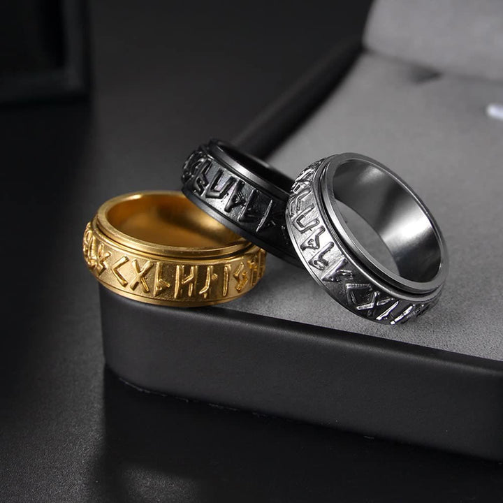 FREE Today: Anti Stress Viking Runes Rotatable Ring