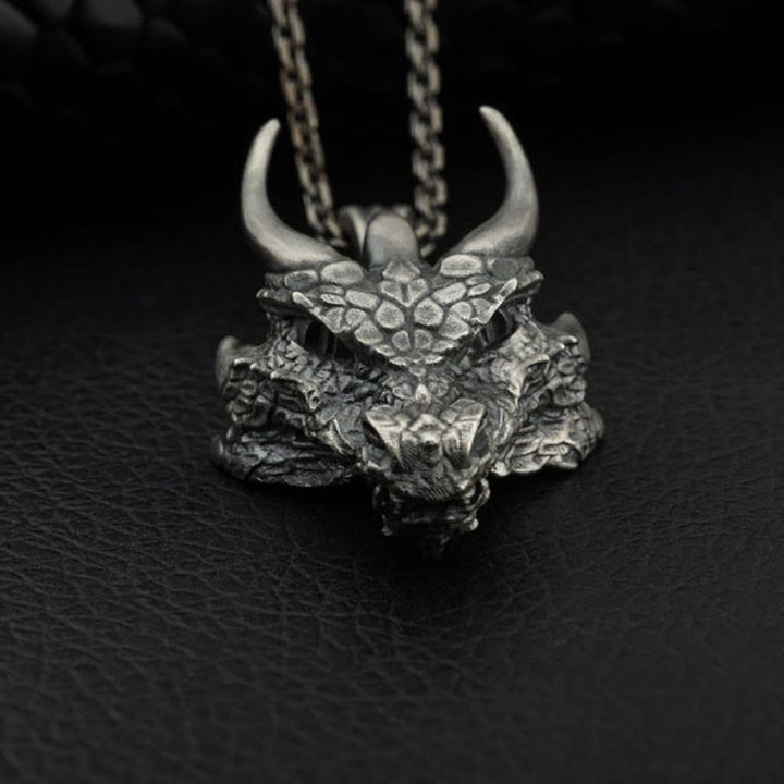 FREE Today: Viking Dragon Battle Triceratops Head Necklace
