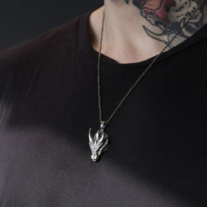 FREE Today: Viking Dragon Battle Triceratops Head Necklace