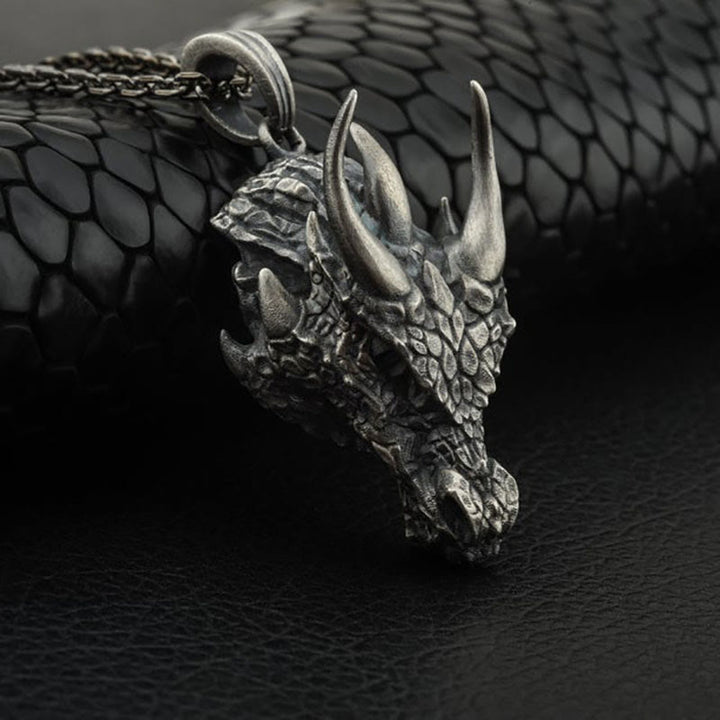 FREE Today: Viking Dragon Battle Triceratops Head Necklace
