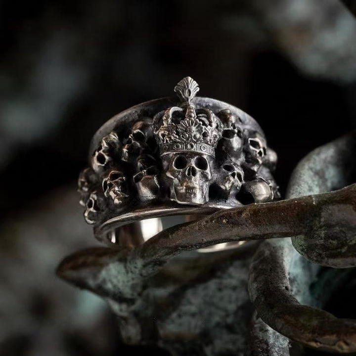FREE Today: Gothic Skull Crown Ring