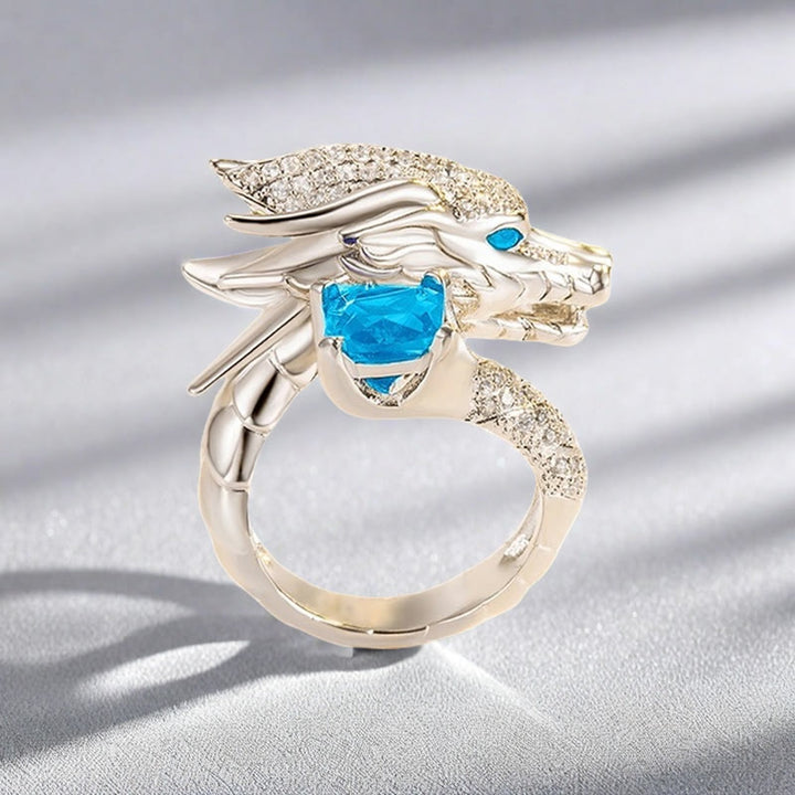 FREE Today: Handmade Silver Dragon Crystal Ring