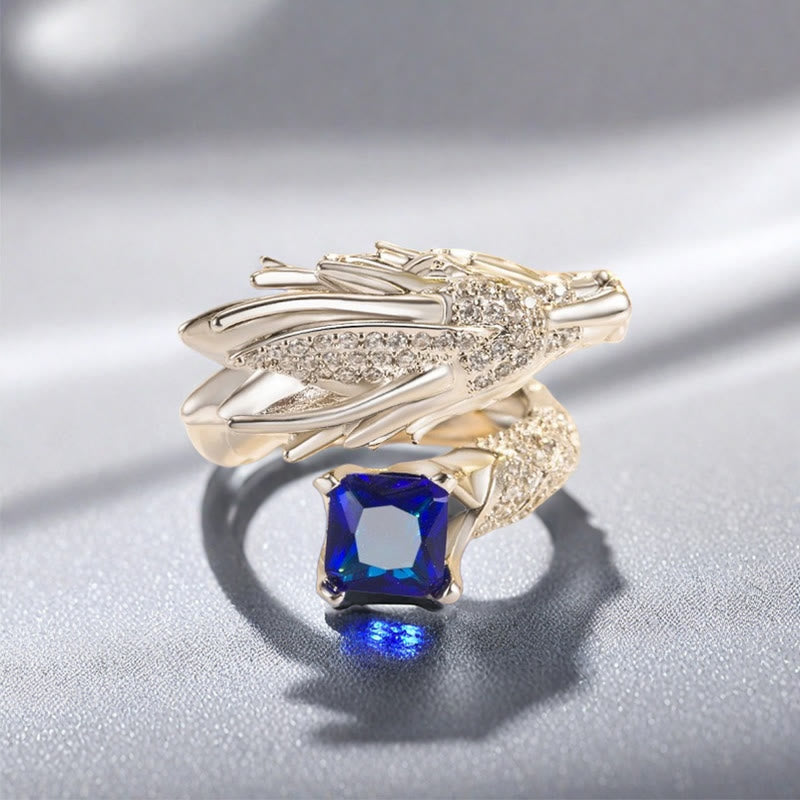 FREE Today: Handmade Silver Dragon Crystal Ring