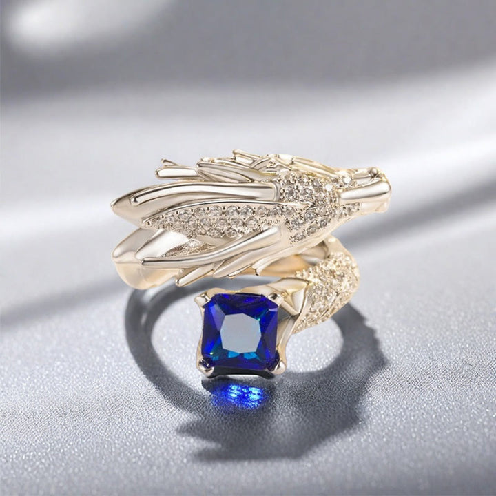 FREE Today: Handmade Silver Dragon Crystal Ring