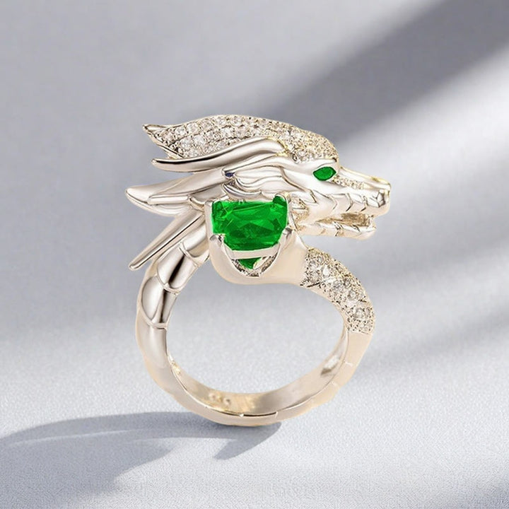 FREE Today: Handmade Silver Dragon Crystal Ring