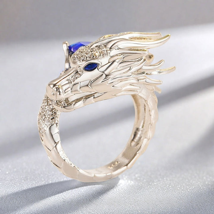 FREE Today: Handmade Silver Dragon Crystal Ring