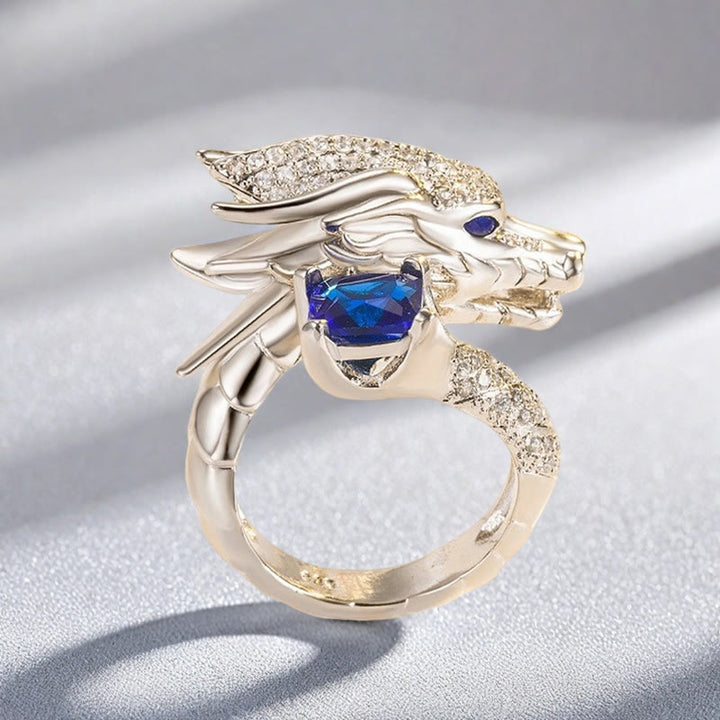 FREE Today: Handmade Silver Dragon Crystal Ring