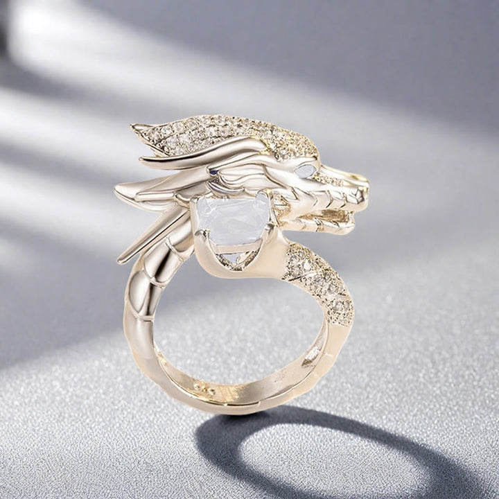 FREE Today: Handmade Silver Dragon Crystal Ring