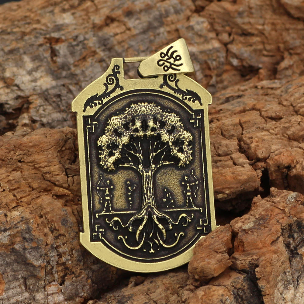 WorldNorse Celtic Wolf Odin's Symbol Yggdrasil Necklace - image 1
