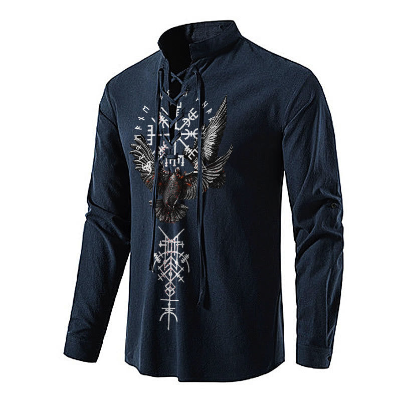 WorldNorse Vegvisir Raven Valknut Costume Shirt