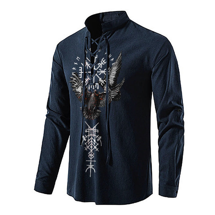 WorldNorse Vegvisir Raven Valknut Costume Shirt