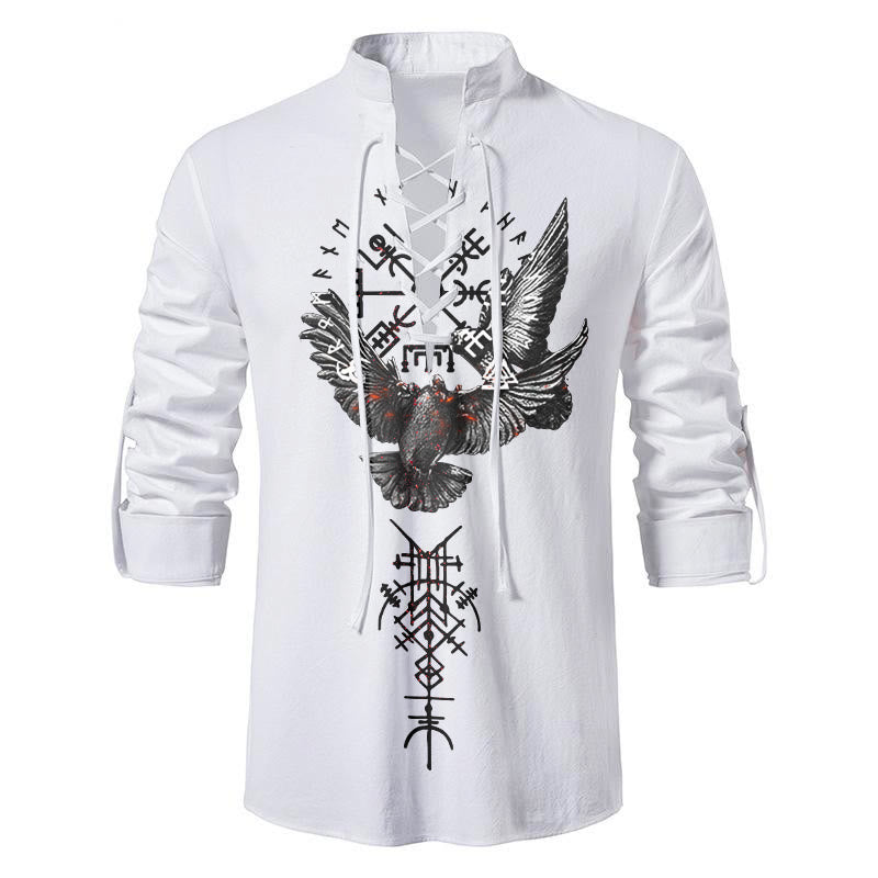 WorldNorse Vegvisir Raven Valknut Costume Shirt