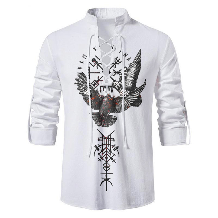 WorldNorse Vegvisir Raven Valknut Costume Shirt