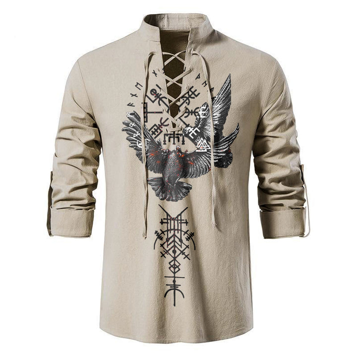 WorldNorse Vegvisir Raven Valknut Costume Shirt