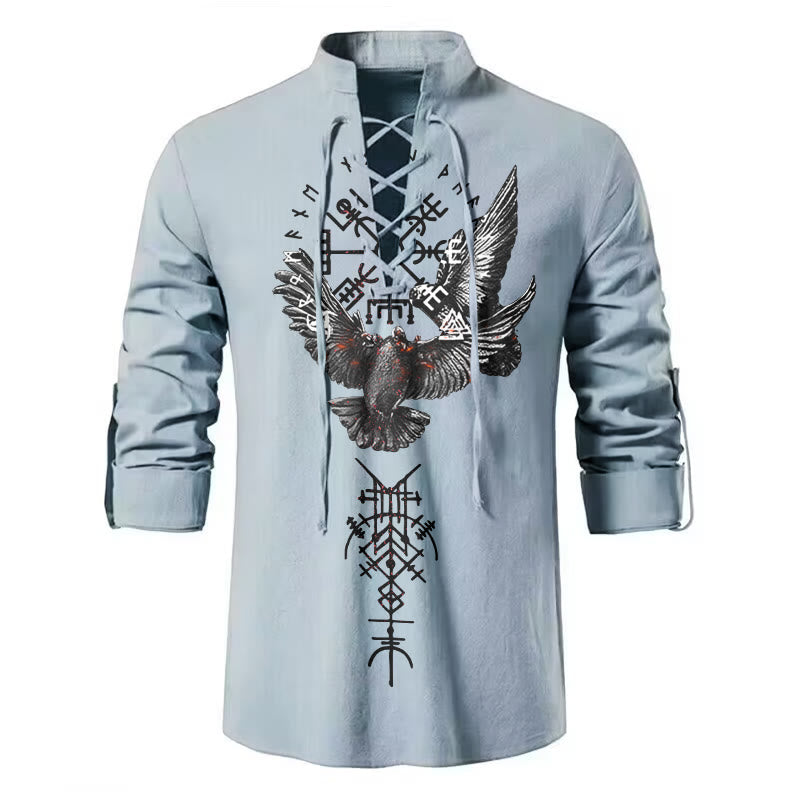 WorldNorse Vegvisir Raven Valknut Costume Shirt