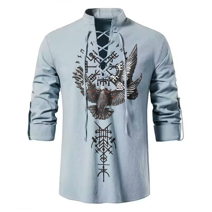 WorldNorse Vegvisir Raven Valknut Costume Shirt