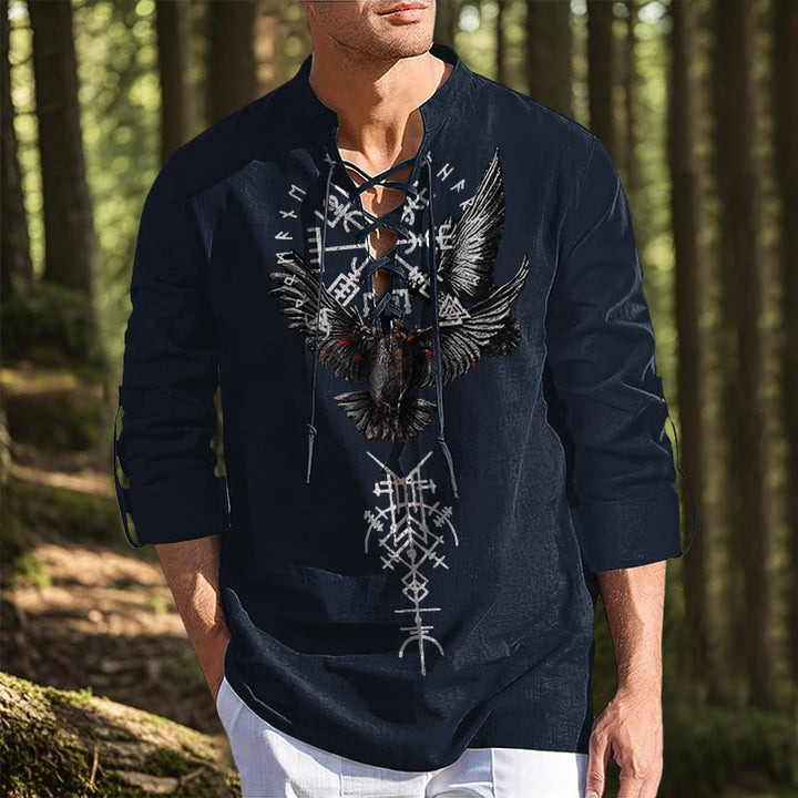 WorldNorse Vegvisir Raven Valknut Costume Shirt