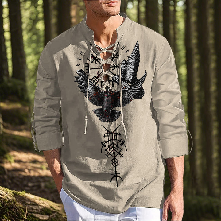 WorldNorse Vegvisir Raven Valknut Costume Shirt