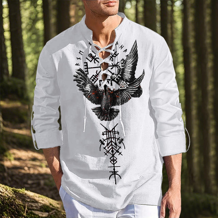 WorldNorse Vegvisir Raven Valknut Costume Shirt