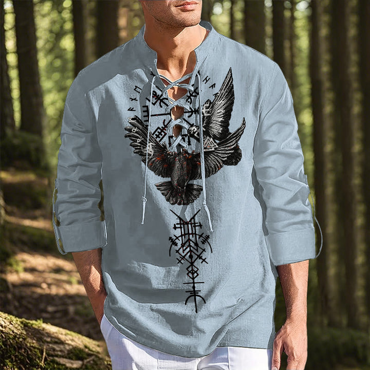 WorldNorse Vegvisir Raven Valknut Costume Shirt