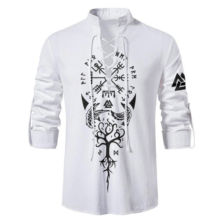 WorldNorse Viking Yggdrasil Valknut Vegvisir Costume Shirt