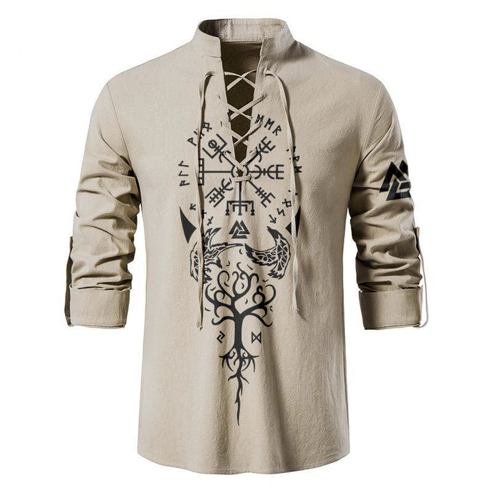 WorldNorse Viking Yggdrasil Valknut Vegvisir Costume Shirt