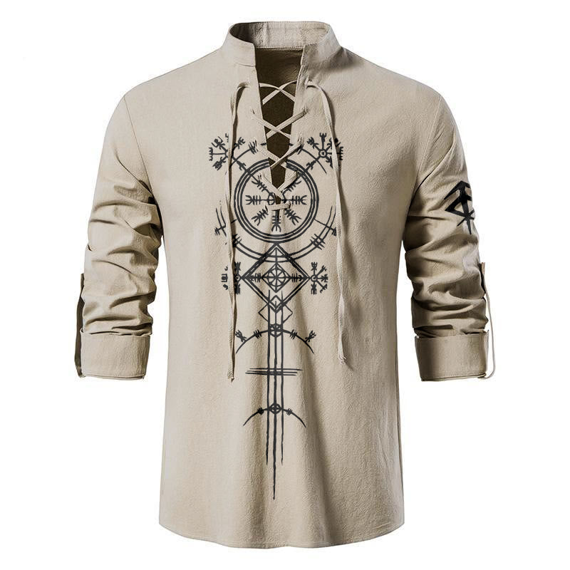 WorldNorse Vegvisir Compass Viking Costume Shirt