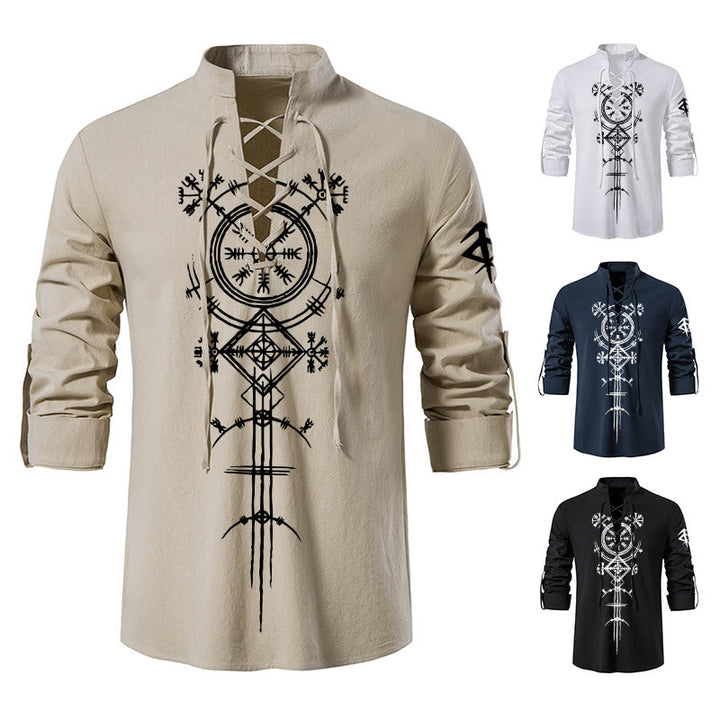WorldNorse Vegvisir Compass Viking Costume Shirt