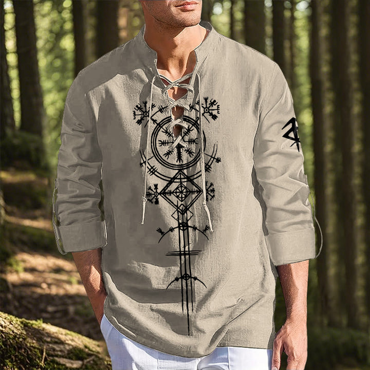 WorldNorse Vegvisir Compass Viking Costume Shirt