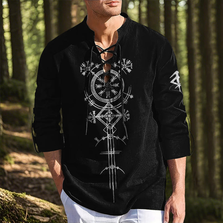 WorldNorse Vegvisir Compass Viking Costume Shirt