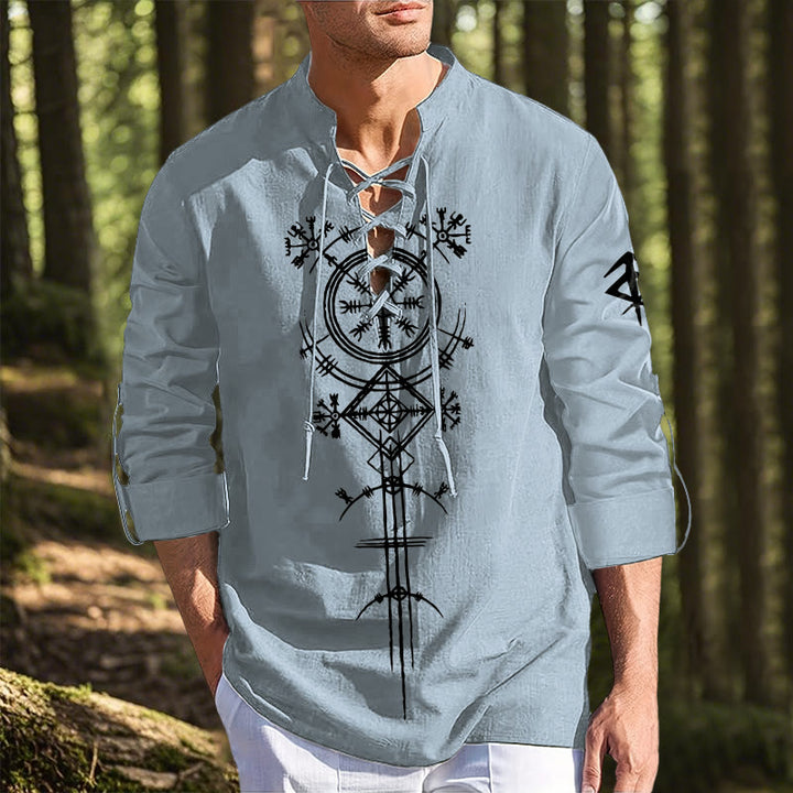 WorldNorse Vegvisir Compass Viking Costume Shirt