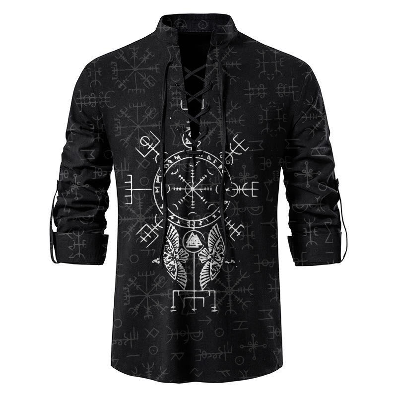 WorldNorse Vegvisir Valknut Helm of Awe Costume Shirt
