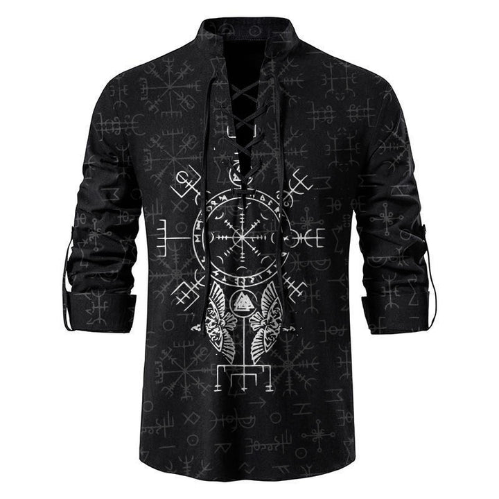 WorldNorse Vegvisir Valknut Helm of Awe Costume Shirt