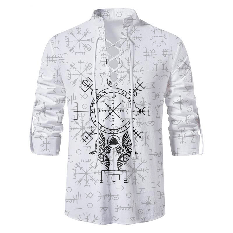 WorldNorse Vegvisir Valknut Helm of Awe Costume Shirt