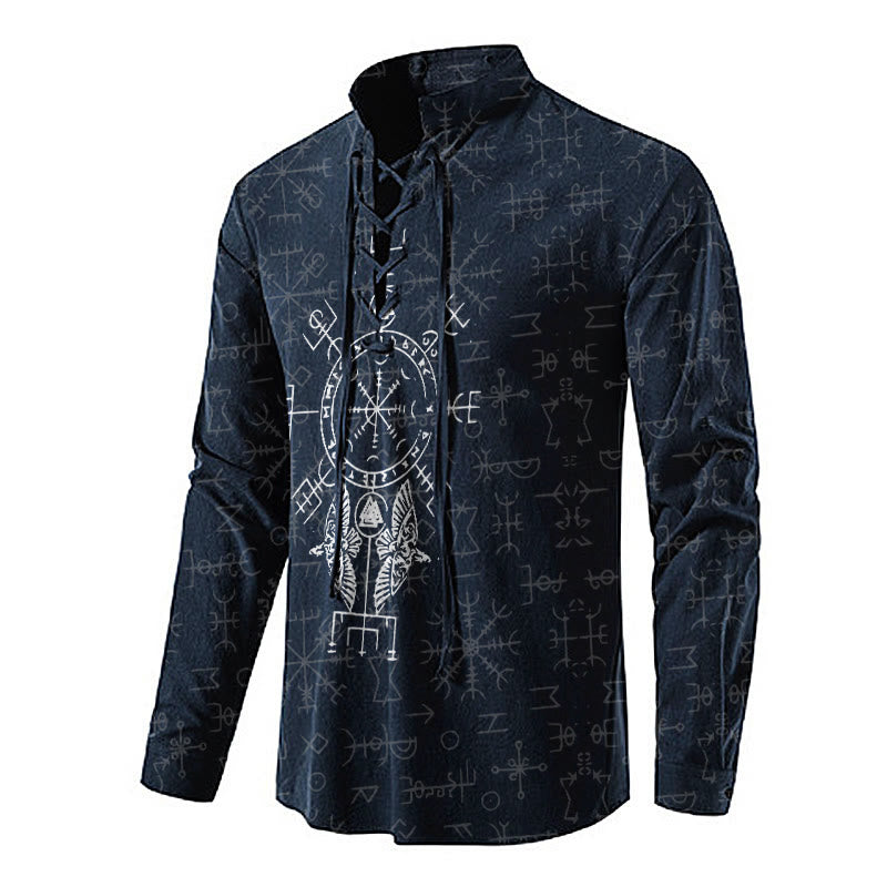 WorldNorse Vegvisir Valknut Helm of Awe Costume Shirt