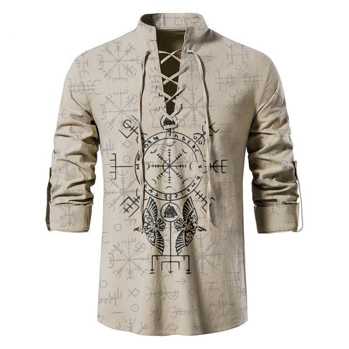 WorldNorse Vegvisir Valknut Helm of Awe Costume Shirt