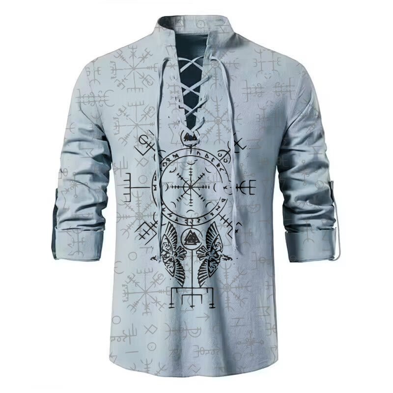 WorldNorse Vegvisir Valknut Helm of Awe Costume Shirt