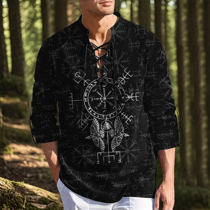 WorldNorse Vegvisir Valknut Helm of Awe Costume Shirt