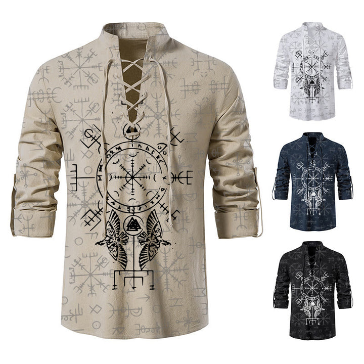 WorldNorse Vegvisir Valknut Helm of Awe Costume Shirt