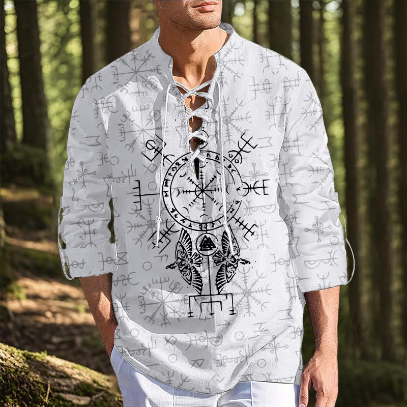 WorldNorse Vegvisir Valknut Helm of Awe Costume Shirt