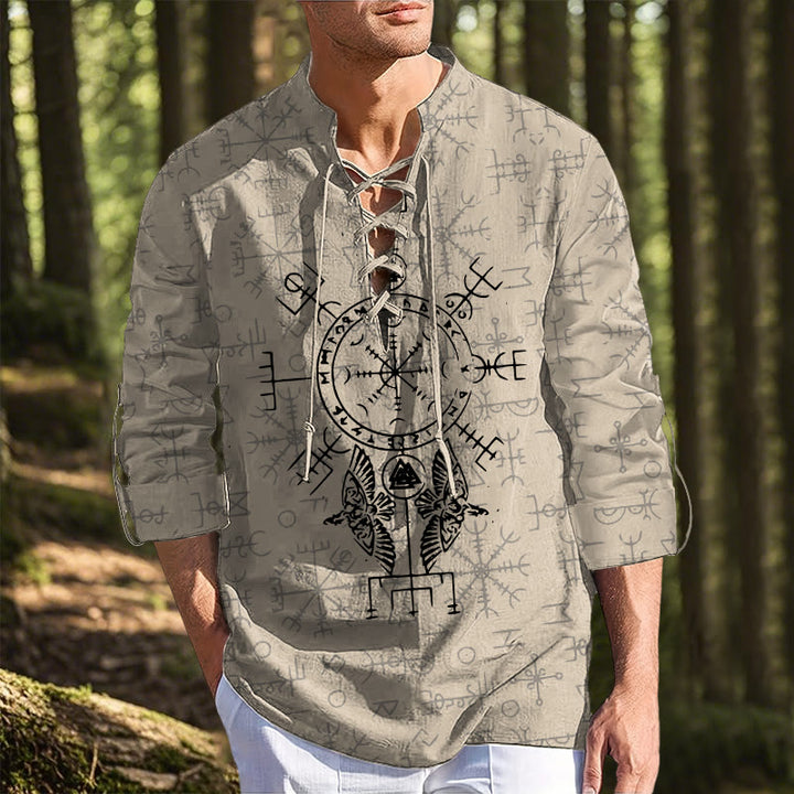 WorldNorse Vegvisir Valknut Helm of Awe Costume Shirt