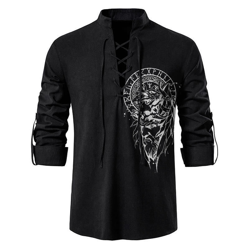 WorldNorse Vegvisir Raven Rune Celtic Knot Costume Shirt