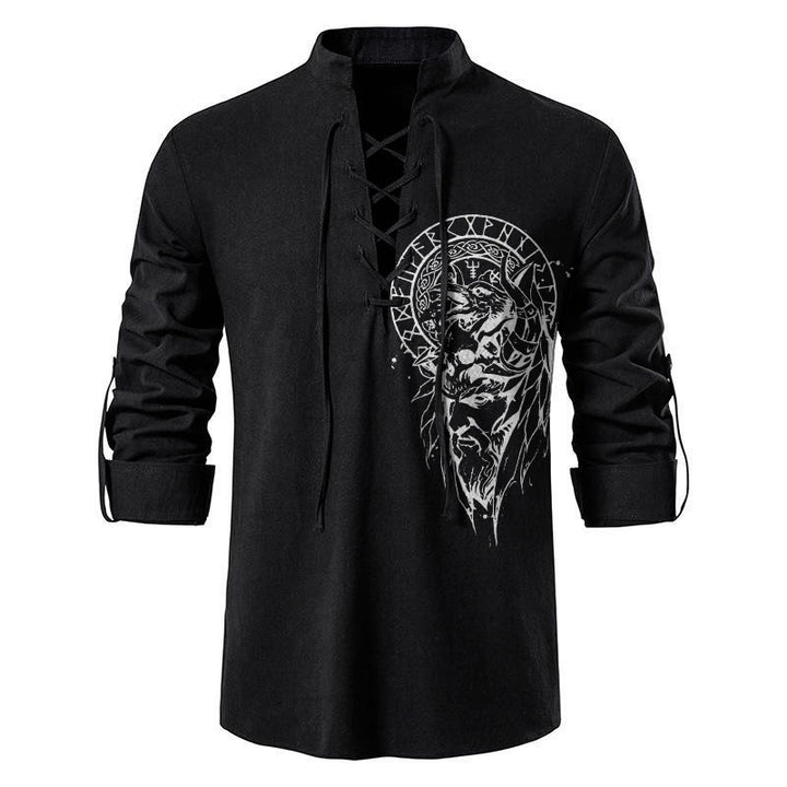 WorldNorse Vegvisir Raven Rune Celtic Knot Costume Shirt